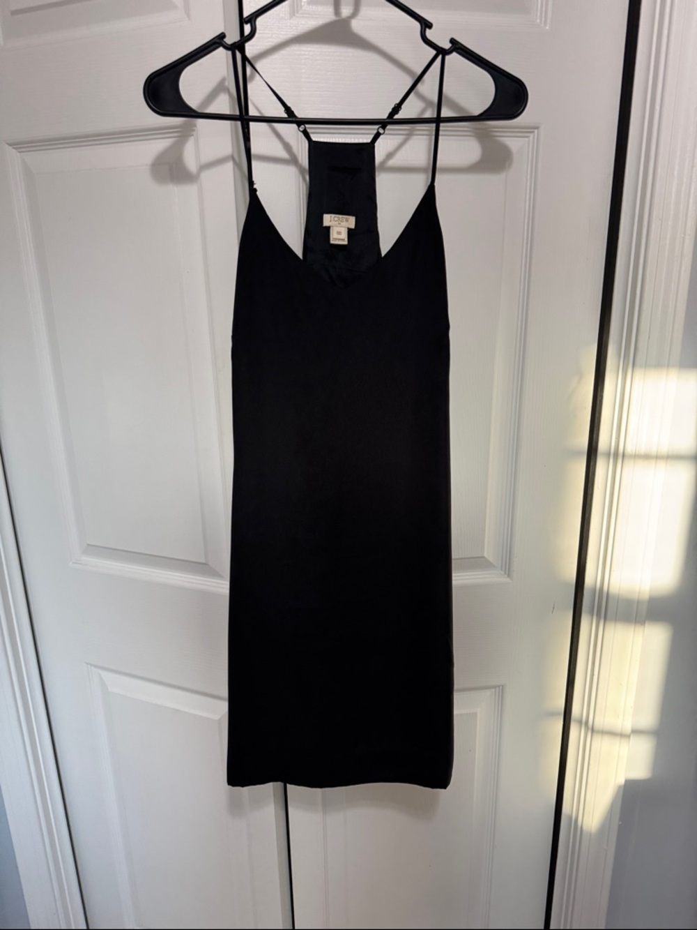J. Crew Black Satin Tank Dress size00